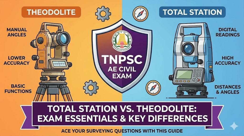Total Station vs. Theodolite: TNPSC AE Civil Exam Essentials