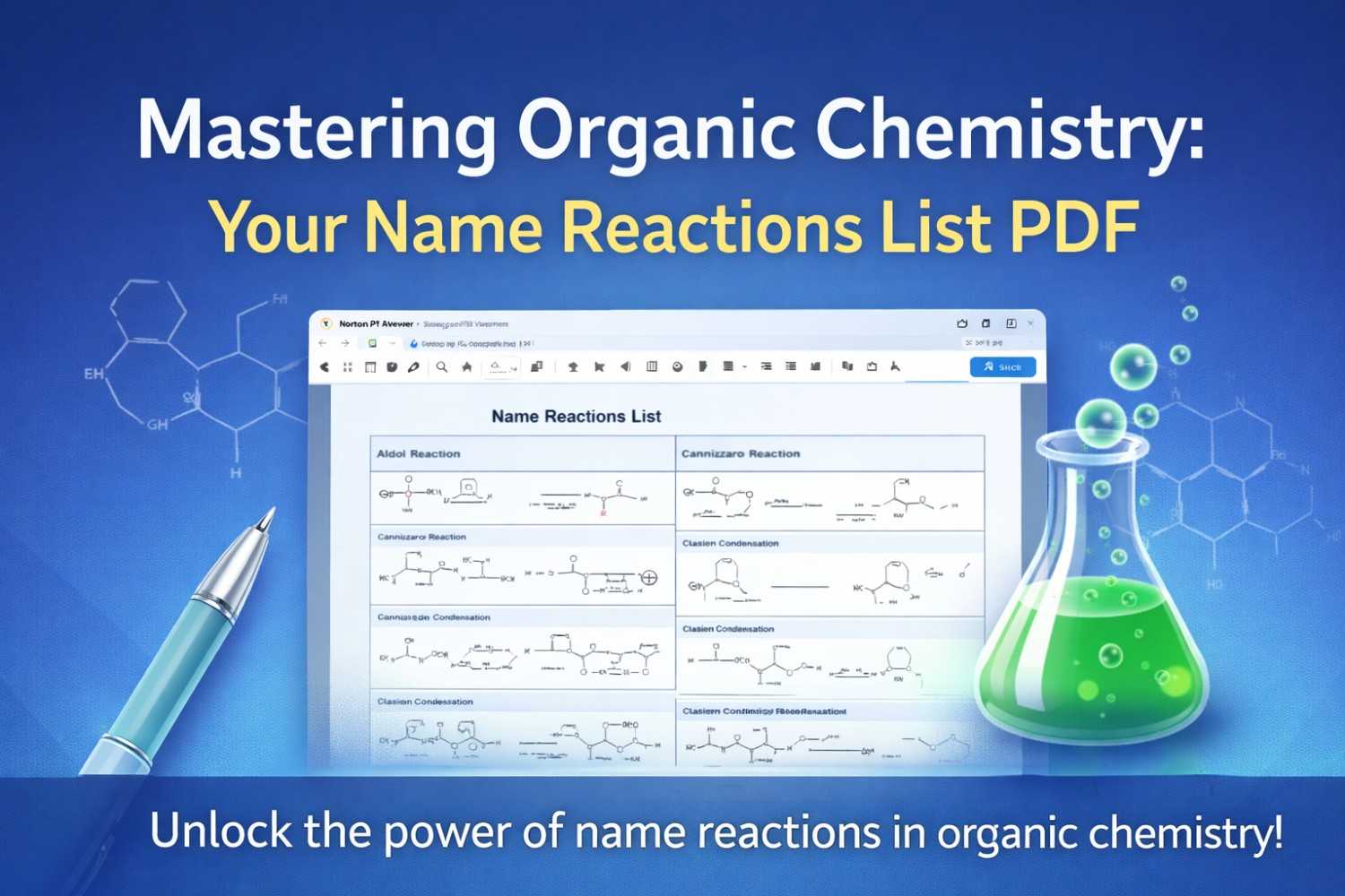 Mastering Organic Chemistry: Your Name Reactions List PDF